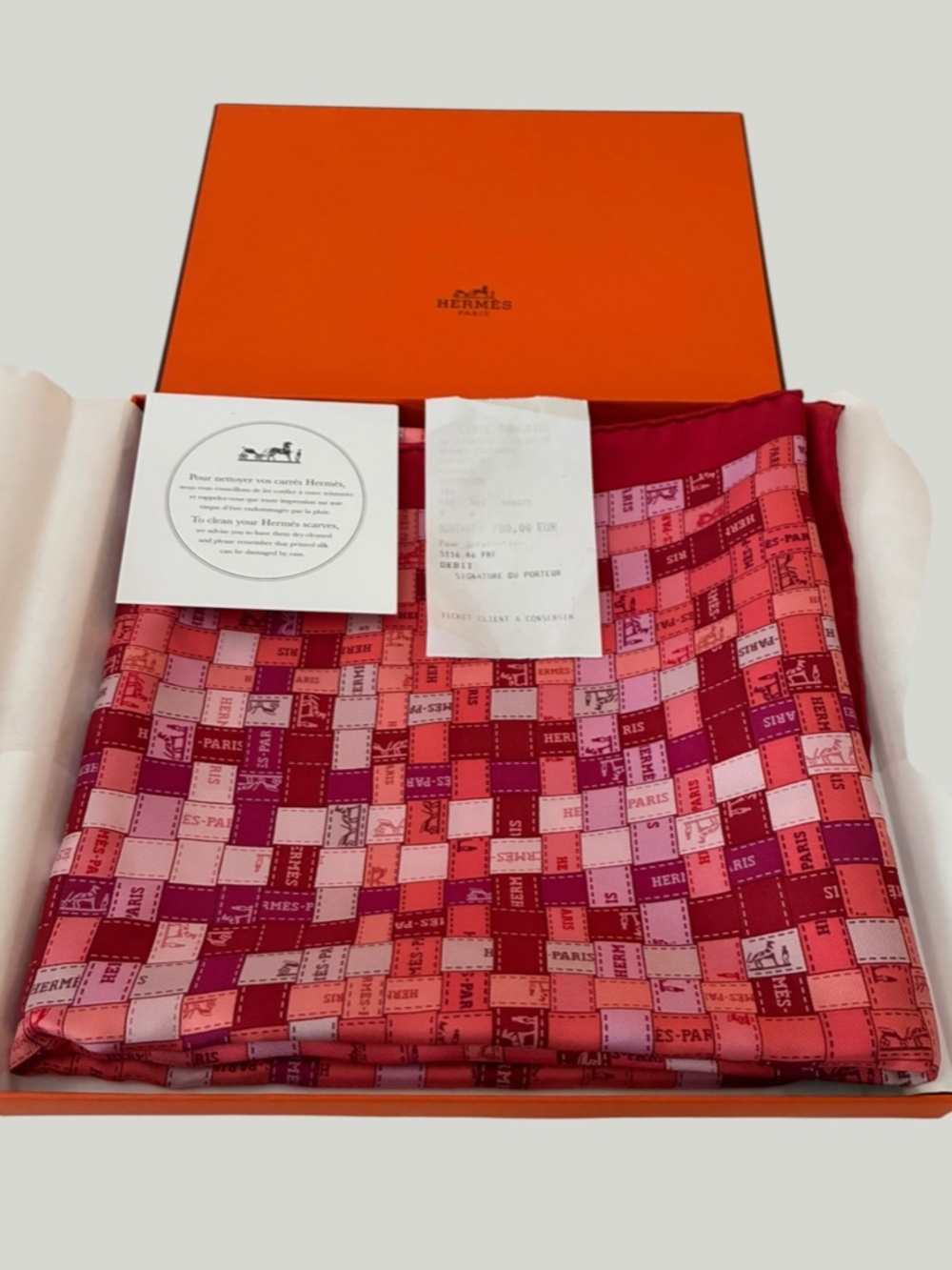 Hermès "Bolduc au Carré" silk scarf